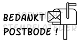 bedankt postbode 4x2-11cm
